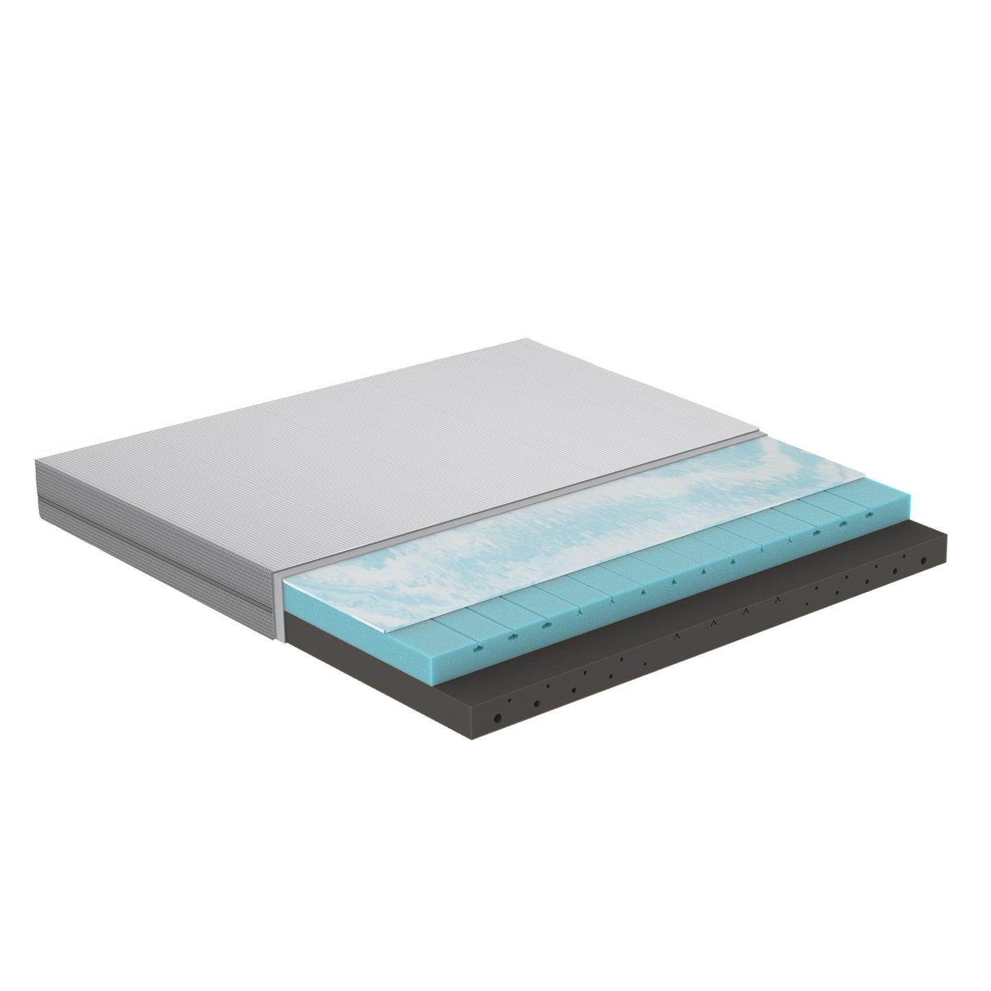 4 in 1 Mattress, Ergonomic 7-zone gel memory foam mattress
